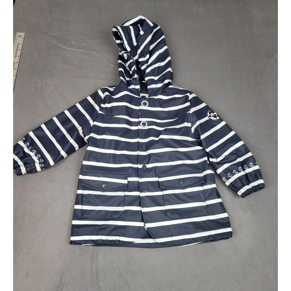 Schmuddelwedda Rain Jacket Kids 98 2-3 Years Blue Striped‎ Waterproof Hoodie